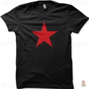 T-shirt communiste avec motif étoile rouge