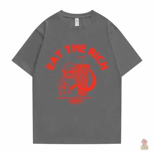 T-Shirt "Eat the Rich" en coton confortable