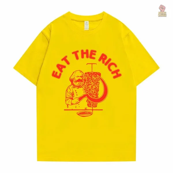 Tee-shirt avec un message fort sur la richesse