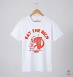 T-Shirt avec slogan provocateur sur la richesse