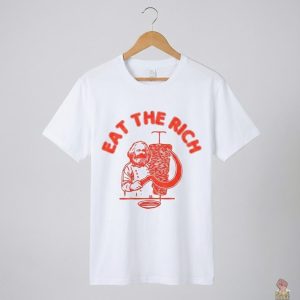T-Shirt avec slogan provocateur sur la richesse