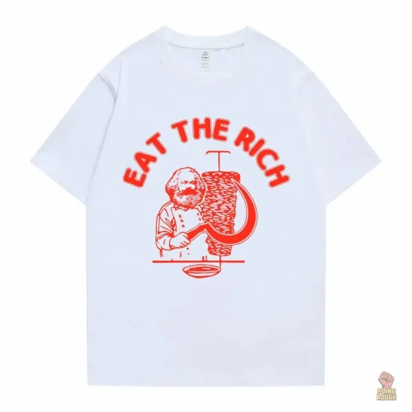 T-Shirt "Eat the Rich" en style communiste - vue 2