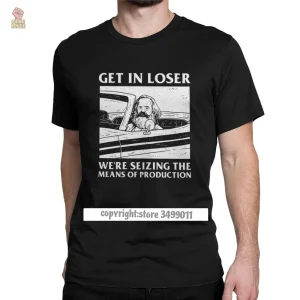 T-Shirt Get In Loser en style communiste