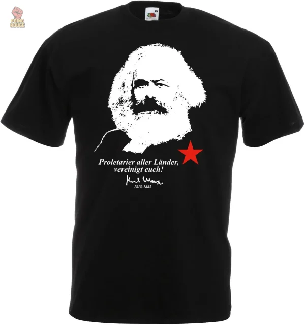 t-shirt-karl-marx-proletaires-1 T-Shirt communiste Prolétaires en coton confortable