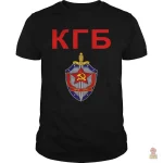 T-shirt KGB avec emblème officiel en cyrillique