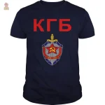 T-shirt KGB, design emblématique en écriture cyrillique