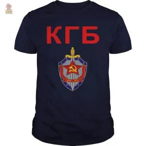 T-shirt KGB, design emblématique en écriture cyrillique