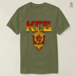 T-shirt VCK KGB, emblème en or sur fond rouge