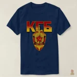T-shirt KGB, vêtement tendance avec logo sur la poitrine