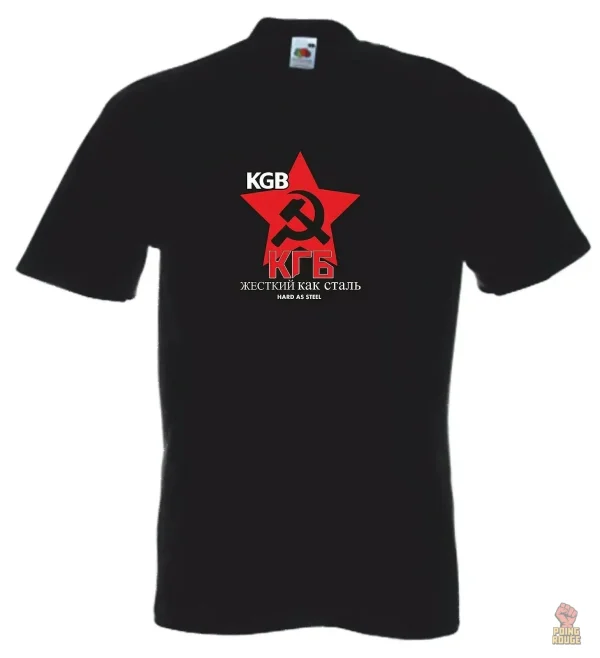 T-shirt à message KGB Hard as Steel