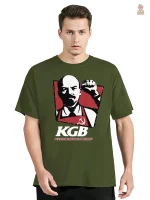 Design parodique de Lenine sur T-shirt KGB
