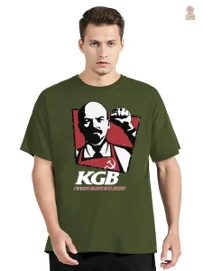 Design parodique de Lenine sur T-shirt KGB