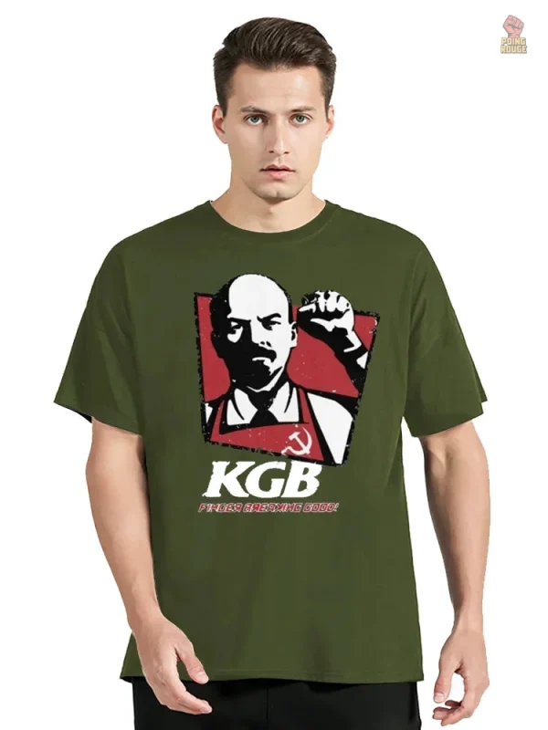 Design parodique de Lenine sur T-shirt KGB