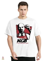 T-shirt KGB avec illustration humoristique de Lenine