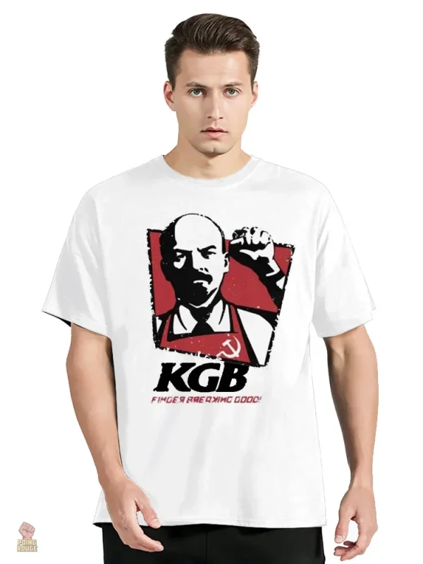 T-shirt KGB avec illustration humoristique de Lenine