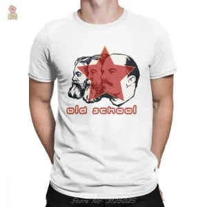 T-shirt communiste avec design Engels et Lénine