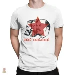 Tee-shirt old school affichant des icônes communistes