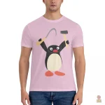 T-shirt avec motif Pingu, style communiste