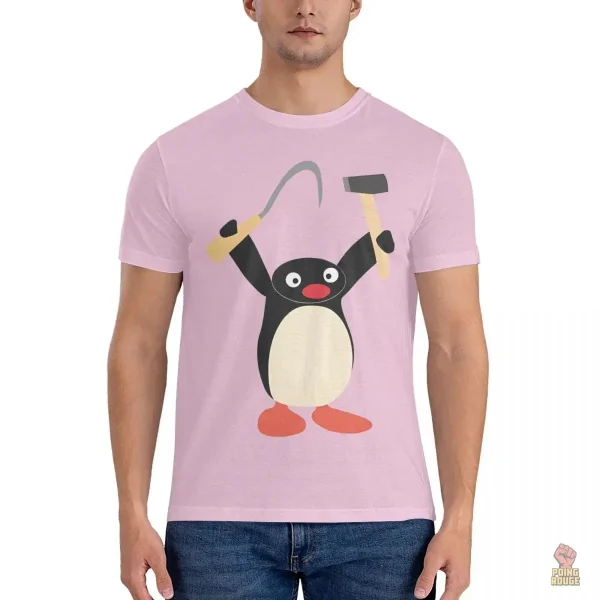 T-shirt avec motif Pingu, style communiste