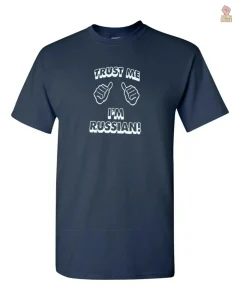 T-shirt avec slogan humoristique sur le thème russe