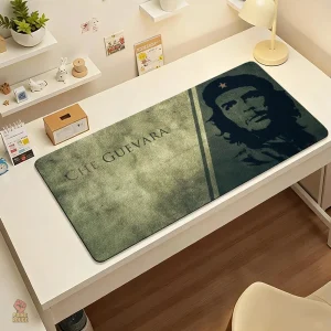 Tapis bureau Che Guevara fond vert kaki vintage