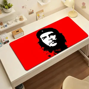 Tapis bureau Che Guevara portrait classique fond rouge
