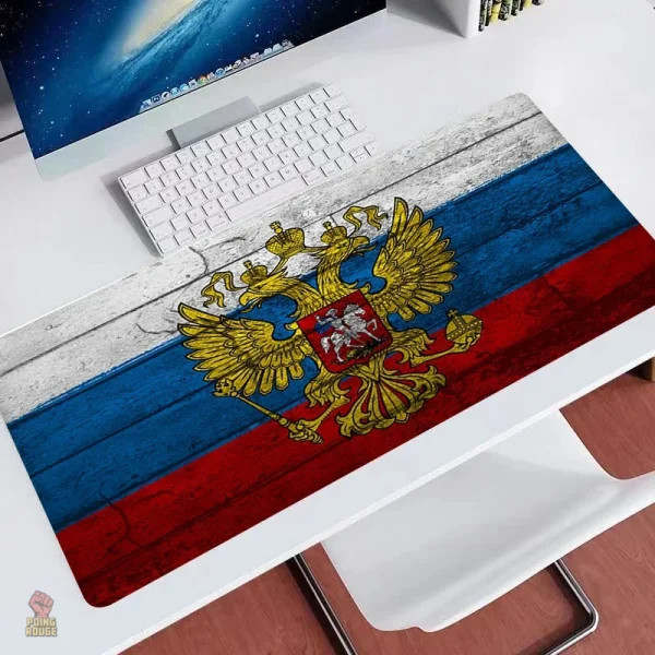 Tapis de souris Russie tricolore avec aigle