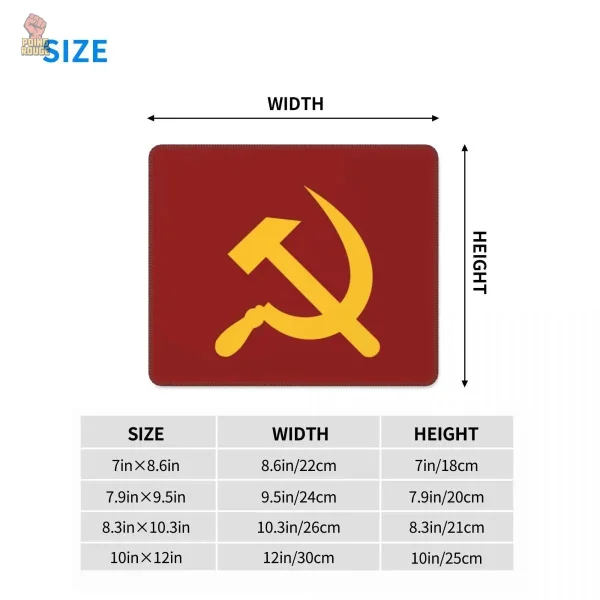 Tapis CCCP étoile or sur fond rouge pour ambiance rétro