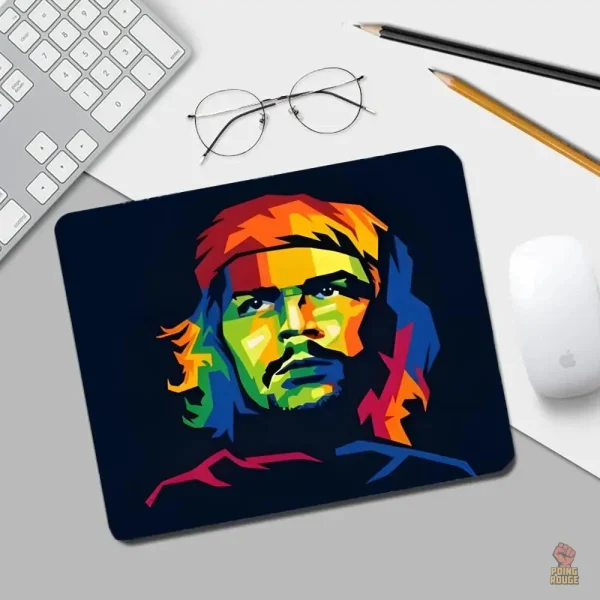 Tapis de souris décoratif Che Guevara en noir et rouge