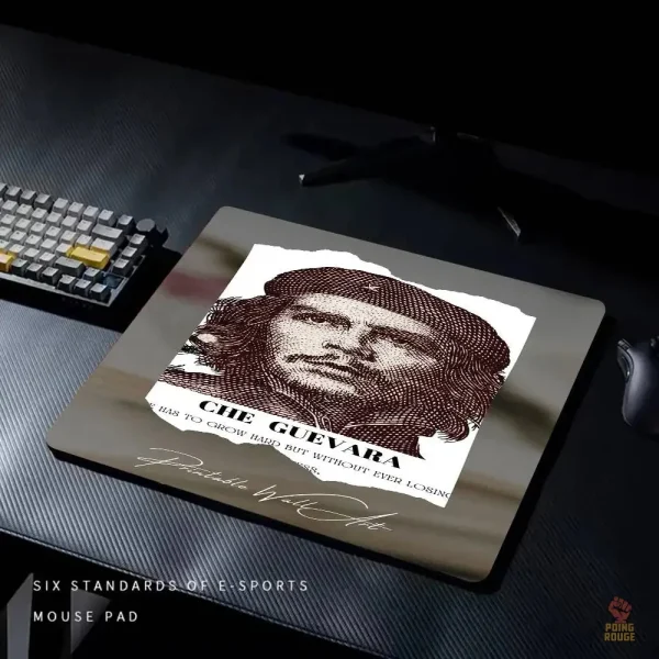 Tapis de souris inspiré de Che Guevara, rouge profond