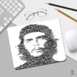 Tapis Che Guevara silhouette fond rouge étoile rouge - vue 2