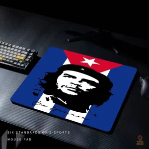 Tapis Che Guevara drapeau Cuba bleu blanc rouge