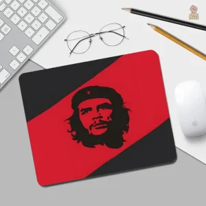 Tapis Che Guevara silhouette bicolore rouge noir