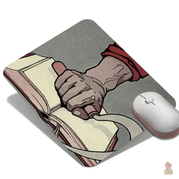 Tapis souris avec image d'ouvriers en casque bleu