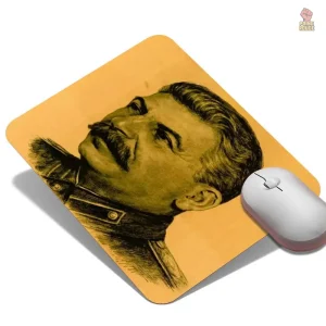 Tapis souris Staline gravure or fond doré
