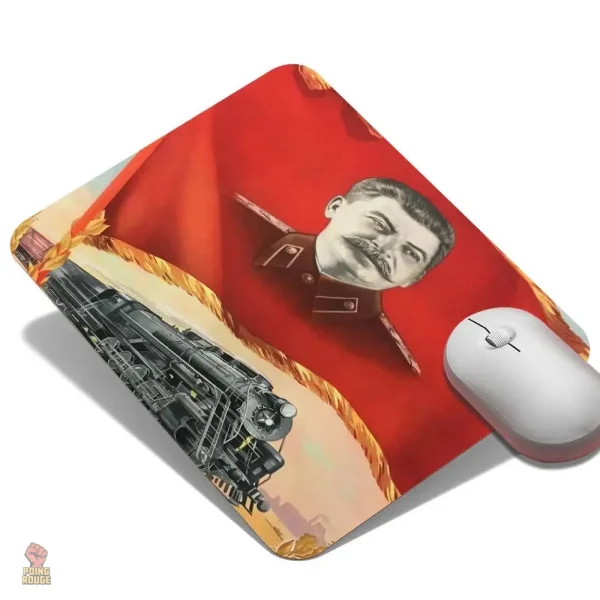 Foulard rouge comme motif, tapis souris unique