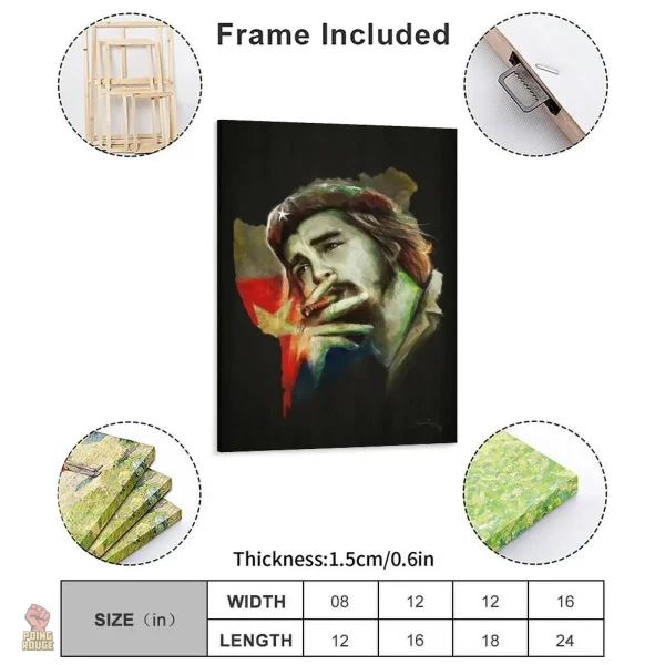 Aquarelle de Che Guevara avec effet fumé