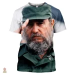 T-shirt emblématique Che Guevara sur fond noir, style graphique