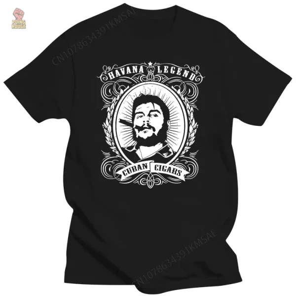 tshirt-che-guevara-havana-cigares-revolution-cubaine-1 T-shirt Che Guevara avec design Havana Cigares