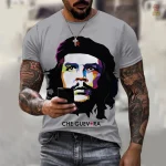 T-shirt Che Guevara en pop art multicolore avec impression 3D