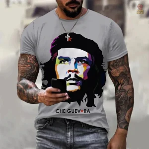 T-shirt Che Guevara en pop art multicolore avec impression 3D