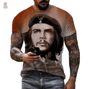 T-shirt Che Guevara portrait en impression 3D avec beret