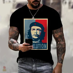 T-shirt Che Guevara style poster avec fond noir