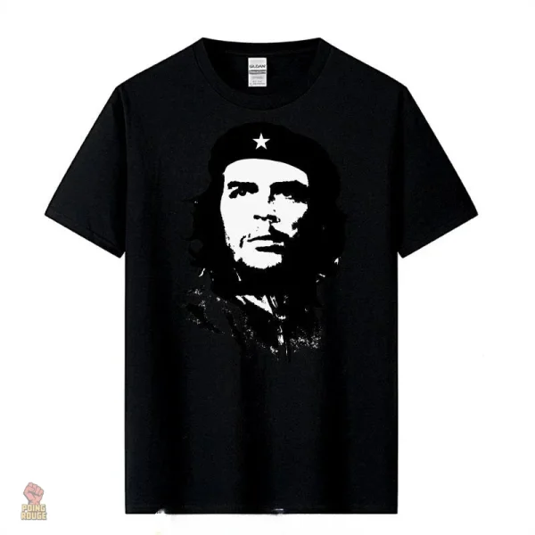tshirt-che-guevara-stencil-blanc-etoile-noire-coton-100-1 T-shirt Che Guevara blanc avec étoile noire en coton 100%