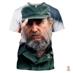 Design graphique Fidel Castro, discours et symbole cubain sur fond noir