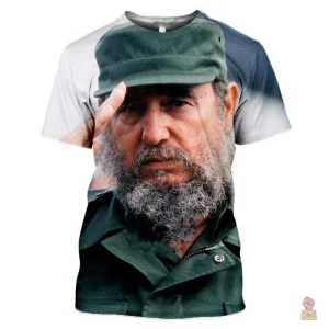 Design graphique Fidel Castro, discours et symbole cubain sur fond noir