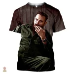 T-shirt avec photo de Fidel Castro en uniforme militaire