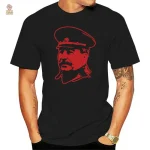 T-shirt Staline en uniforme URSS avec impression multicolore