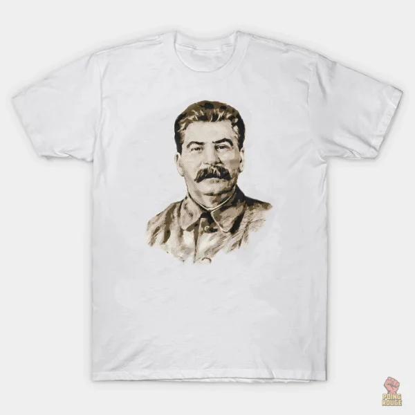 tshirt-staline-portrait-leader-sovietique-fond-blanc-1 T-shirt portrait de Staline sur fond blanc