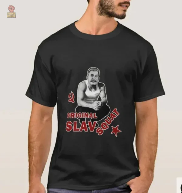tshirt-staline-slav-squat-meme-drole-communiste-coton-1 T-shirt Staline Slavs Squat en coton